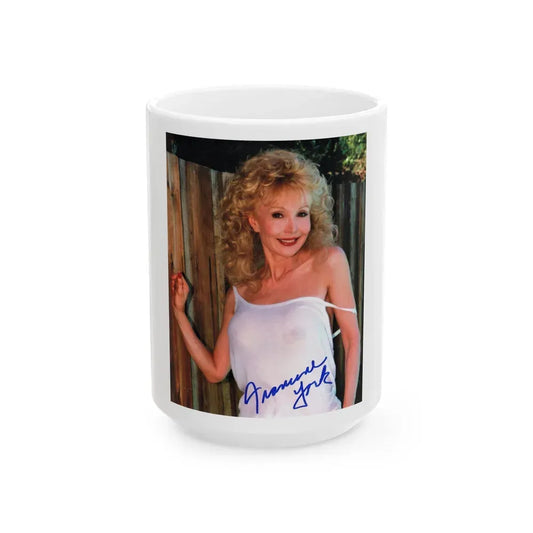 Francine York #52 (Vintage Female Icon) White Coffee Mug 15oz - Go Mug Yourself
