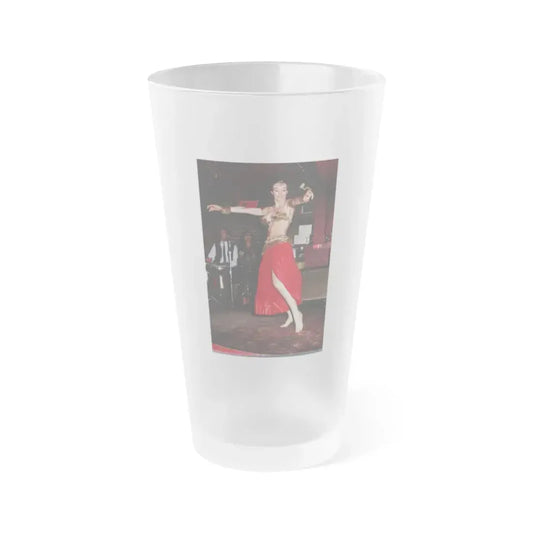 Francine York #53 (Vintage Female Icon) Frosted Pint Glass 16oz 16oz Frosted - Go Mug Yourself