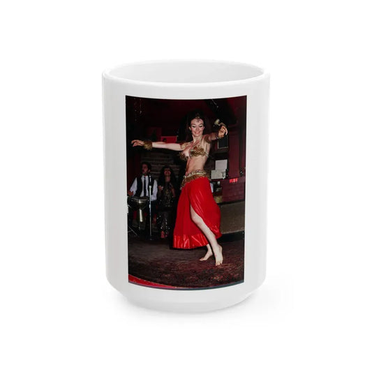 Francine York #53 (Vintage Female Icon) White Coffee Mug 15oz - Go Mug Yourself
