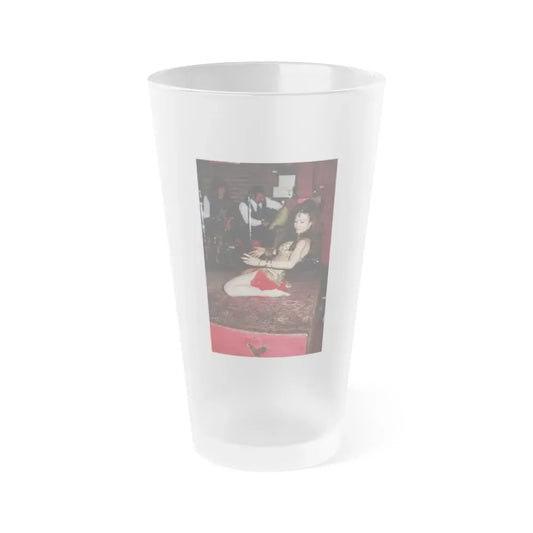 Francine York #54 (Vintage Female Icon) Frosted Pint Glass 16oz 16oz Frosted - Go Mug Yourself
