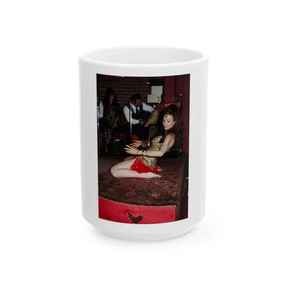 Francine York #54 (Vintage Female Icon) White Coffee Mug 15oz - Go Mug Yourself