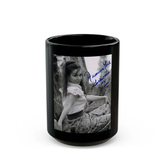 Francine York #61 (Vintage Female Icon) Black Coffee Mug 15oz - Go Mug Yourself