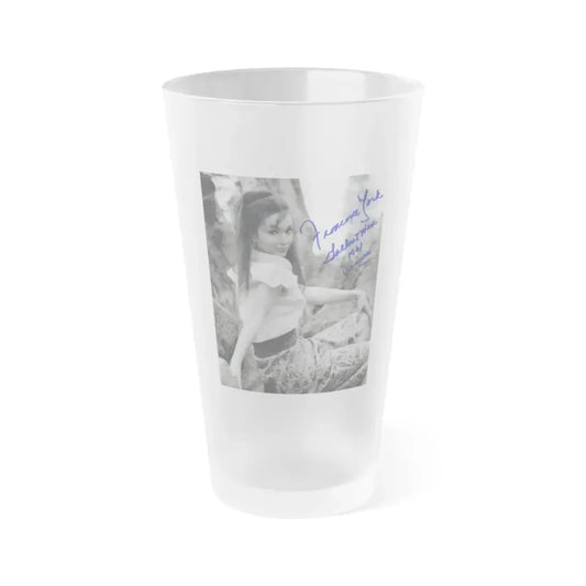 Francine York #61 (Vintage Female Icon) Frosted Pint Glass 16oz 16oz Frosted - Go Mug Yourself