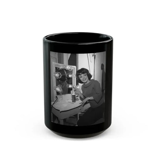 Francine York #67 (Vintage Female Icon) Black Coffee Mug 15oz - Go Mug Yourself