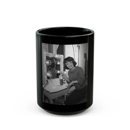 Francine York #67 (Vintage Female Icon) Black Coffee Mug 15oz - Go Mug Yourself