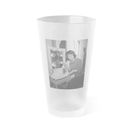 Francine York #67 (Vintage Female Icon) Frosted Pint Glass 16oz 16oz Frosted - Go Mug Yourself