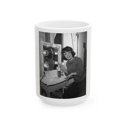 Francine York #67 (Vintage Female Icon) White Coffee Mug 15oz - Go Mug Yourself
