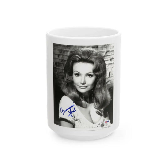 Francine York #68 (Vintage Female Icon) White Coffee Mug 15oz - Go Mug Yourself