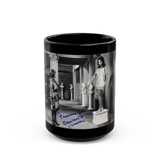 Francine York #71 (Vintage Female Icon) Black Coffee Mug 15oz - Go Mug Yourself