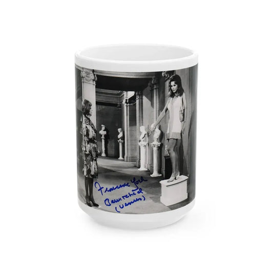 Francine York #71 (Vintage Female Icon) White Coffee Mug 15oz - Go Mug Yourself