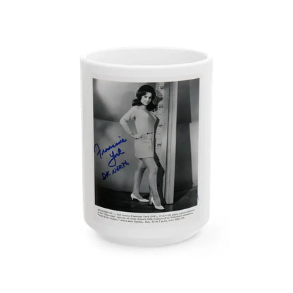 Francine York #79 (Vintage Female Icon) White Coffee Mug 15oz - Go Mug Yourself