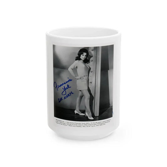 Francine York #79 (Vintage Female Icon) White Coffee Mug 15oz - Go Mug Yourself