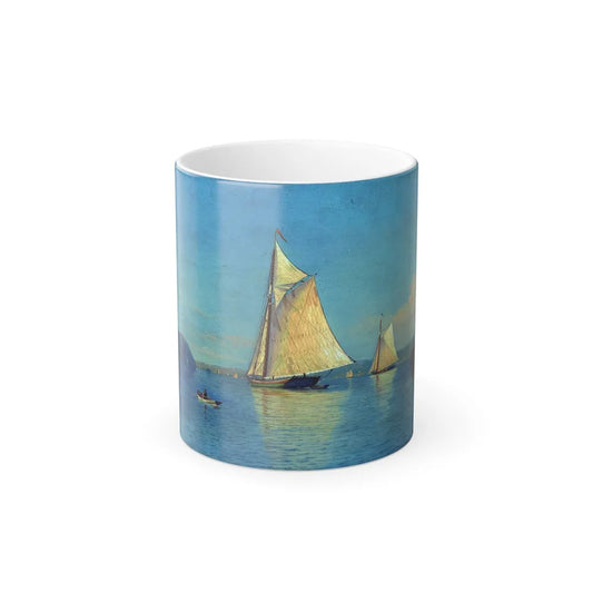 Francis Augustus Silva (1835-1886) Haverstraw Bay, New York - Oil on Canvas 1872 - Color Changing Mug 11oz-11oz-Go Mug Yourself