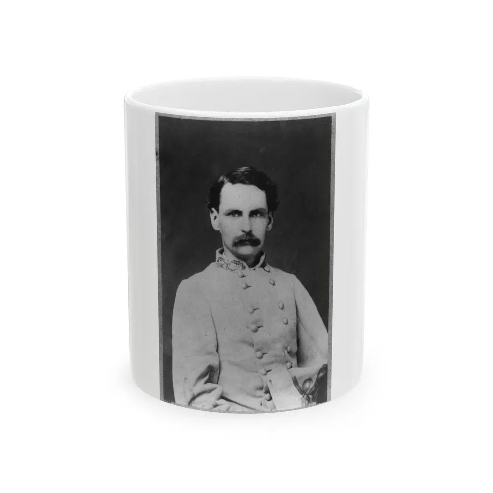 Francis Redding Tillou Nicholls, Half-Length Portrait, Facing Right, In Uniform (U.S. Civil War) White Coffee Mug-11oz-Go Mug Yourself