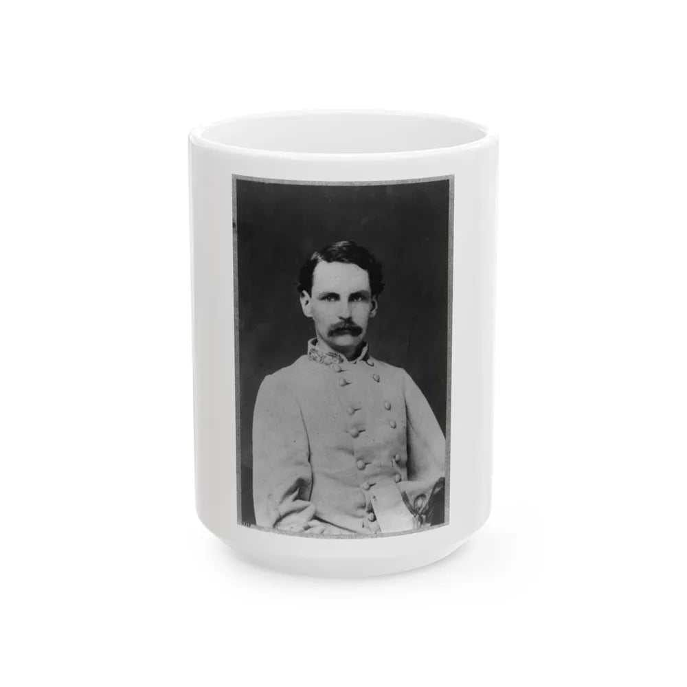 Francis Redding Tillou Nicholls, Half-Length Portrait, Facing Right, In Uniform (U.S. Civil War) White Coffee Mug-15oz-Go Mug Yourself