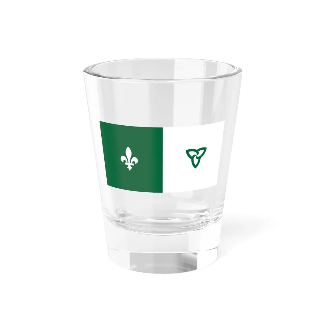 Franco-Ontarian flag (Canada) Shot Glass 1.5oz 1.5oz - Go Mug Yourself