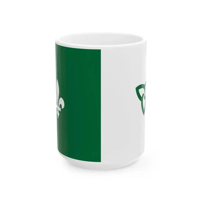 Franco-Ontarian flag (Canada) White Coffee Mug 15oz - Go Mug Yourself
