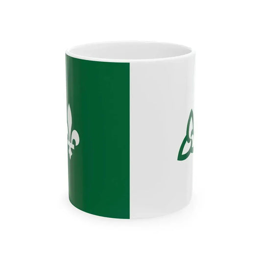 Franco-Ontarian flag variant (Canada) White Coffee Mug 11oz - Go Mug Yourself