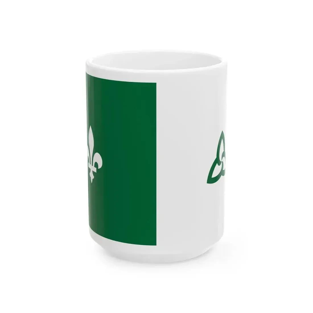 Franco-Ontarian flag variant (Canada) White Coffee Mug 15oz - Go Mug Yourself