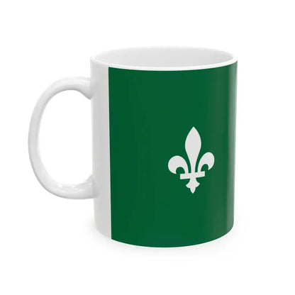 Franco-Ontarian flag variant (Canada) White Coffee Mug - Go Mug Yourself