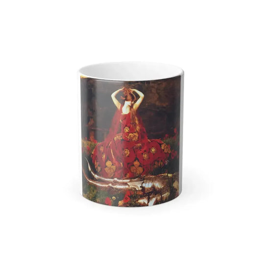 Frank Cadogan Cowper (1877-1958) La Belle Dam Sans Merci - Oil on canvas 1926 - Color Changing Mug 11oz 11oz - Go Mug Yourself