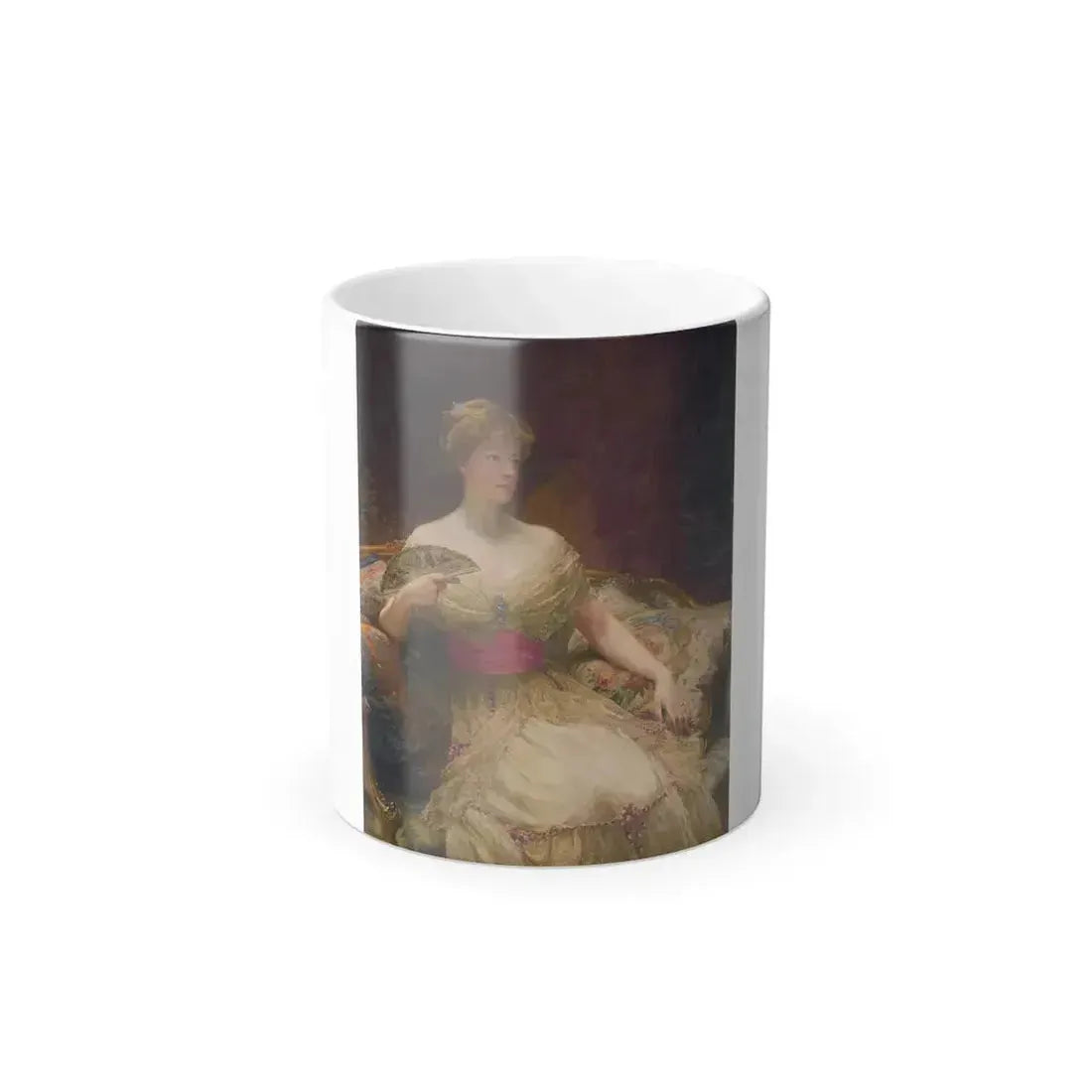 Frank Dicksee (1853-1928) Portrait of Mrs Austin Mackenzie - Oil on Canvas 1918 - Color Changing Mug 11oz Default Title 11oz - Go Mug Yourself