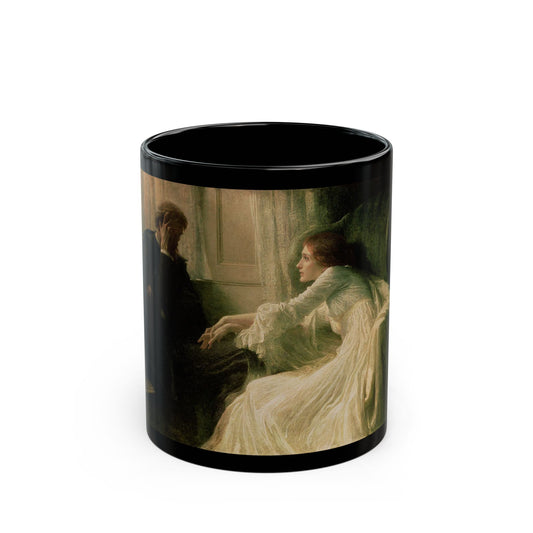 Frank Dicksee (1853 1928) The Confession - 1896 - Black Coffee Mug-11oz-Go Mug Yourself