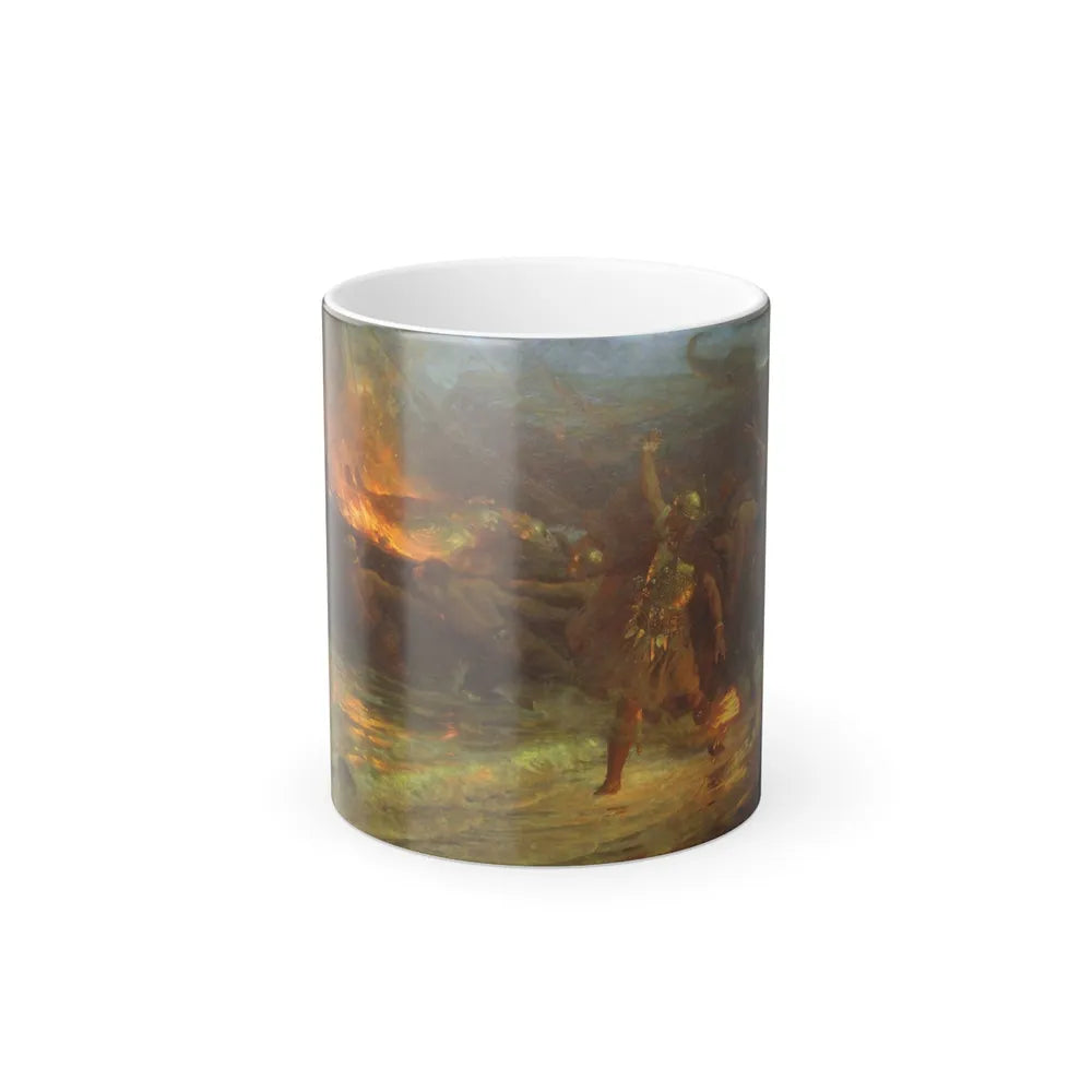 Frank Dicksee (1853 1928) The Funeral of a Viking - 1893 - Color Changing Mug 11oz-11oz-Go Mug Yourself