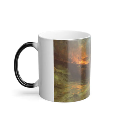 Frank Dicksee (1853 1928) The Funeral of a Viking - 1893 - Color Changing Mug 11oz-Go Mug Yourself