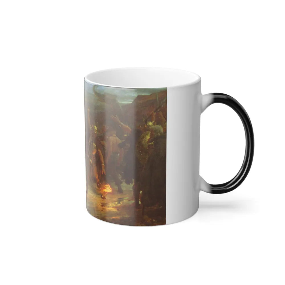 Frank Dicksee (1853 1928) The Funeral of a Viking - 1893 - Color Changing Mug 11oz-Go Mug Yourself