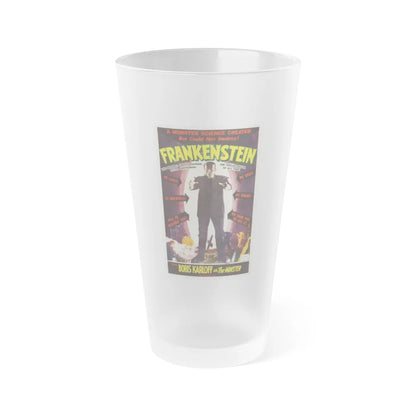 FRANKENSTEIN 1931 Movie Poster - Frosted Pint Glass 16oz-16oz-Frosted-Go Mug Yourself