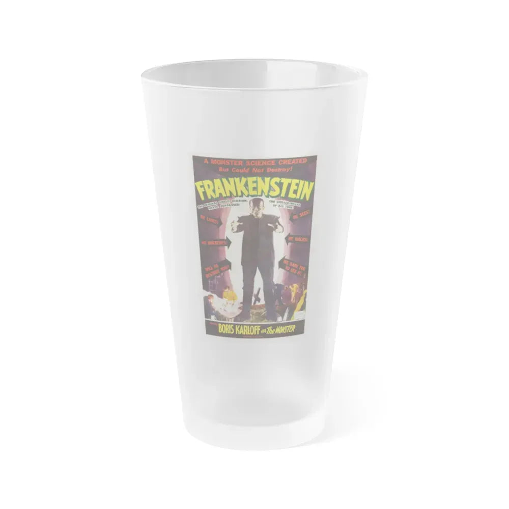 FRANKENSTEIN 1931 Movie Poster - Frosted Pint Glass 16oz 16oz Frosted - Go Mug Yourself