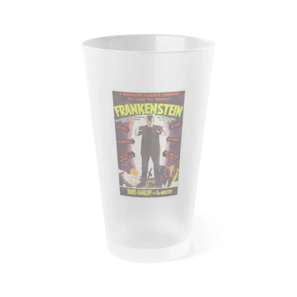FRANKENSTEIN 1931 Movie Poster - Frosted Pint Glass 16oz 16oz Frosted - Go Mug Yourself