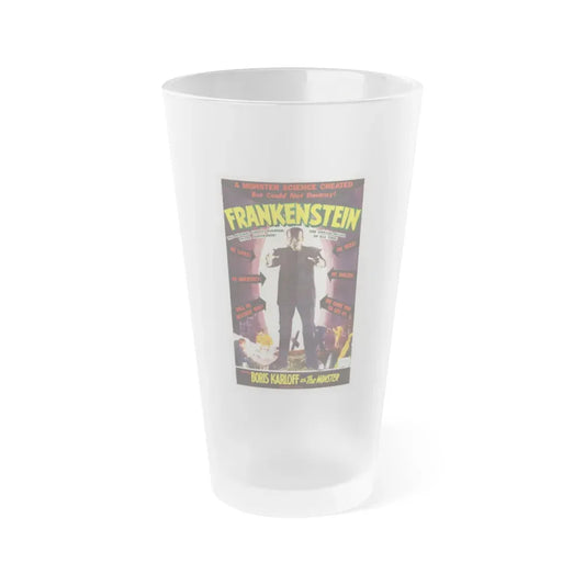 FRANKENSTEIN 1931 Movie Poster - Frosted Pint Glass 16oz 16oz Frosted - Go Mug Yourself