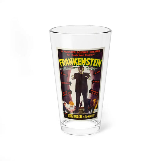 FRANKENSTEIN 1931 Movie Poster - Pint Glass 16oz-16oz-Go Mug Yourself