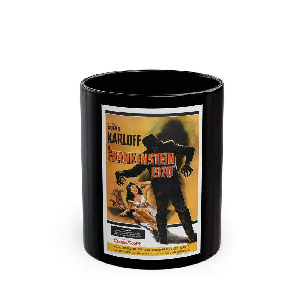 FRANKENSTEIN 1970 (2) 1958 Movie Poster - Black Coffee Mug-11oz-Go Mug Yourself