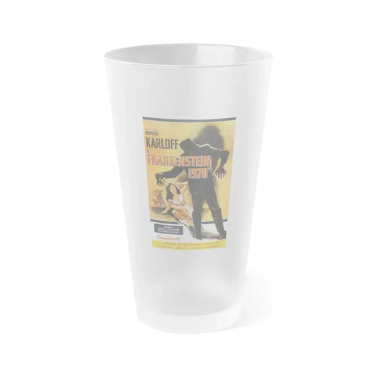 FRANKENSTEIN 1970 (2) 1958 Movie Poster - Frosted Pint Glass 16oz 16oz Frosted - Go Mug Yourself