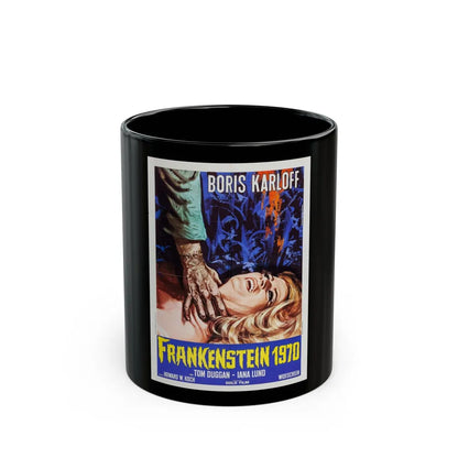 FRANKENSTEIN 1970 (ITALIAN) 1958 Movie Poster - Black Coffee Mug-11oz-Go Mug Yourself