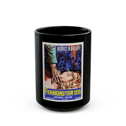 FRANKENSTEIN 1970 (ITALIAN) 1958 Movie Poster - Black Coffee Mug 15oz - Go Mug Yourself