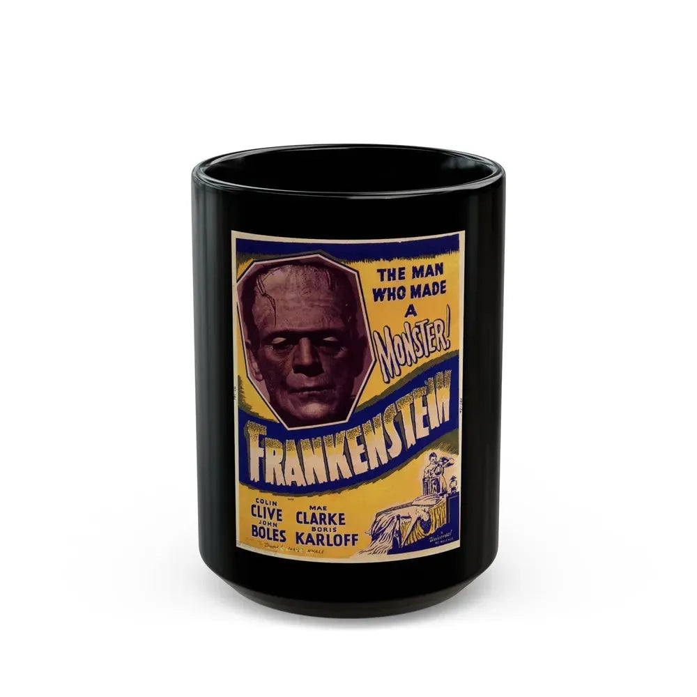 FRANKENSTEIN (3) 1931 Movie Poster - Black Coffee Mug 15oz - Go Mug Yourself
