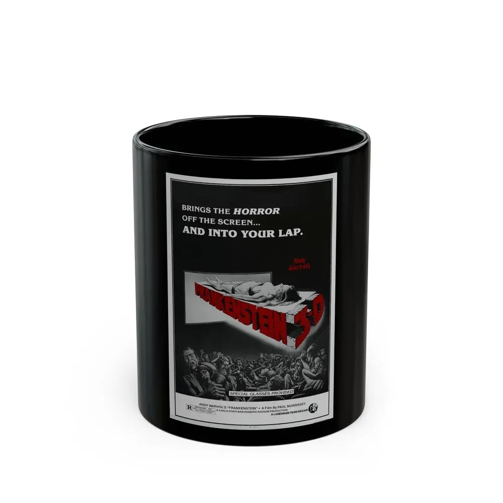FRANKENSTEIN 3-D 1973 Movie Poster - Black Coffee Mug 11oz - Go Mug Yourself