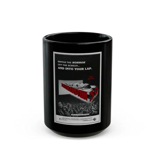 FRANKENSTEIN 3-D 1973 Movie Poster - Black Coffee Mug 15oz - Go Mug Yourself
