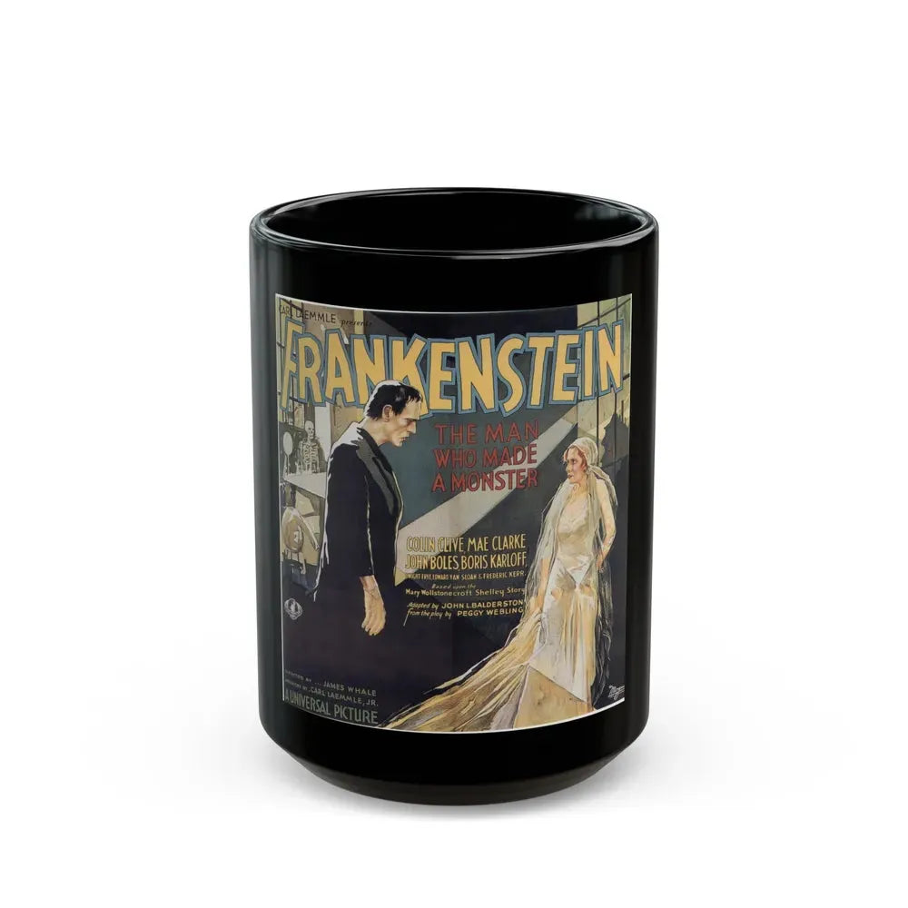 FRANKENSTEIN (4) 1931 Movie Poster - Black Coffee Mug 15oz - Go Mug Yourself