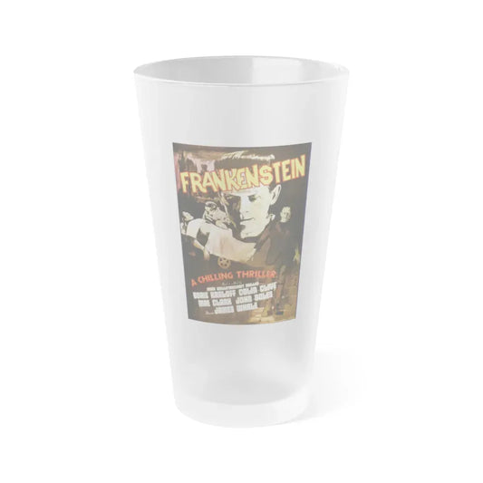 FRANKENSTEIN (5) 1931 Movie Poster - Frosted Pint Glass 16oz 16oz Frosted - Go Mug Yourself