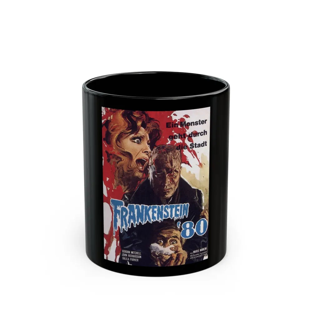 FRANKENSTEIN '80 1972 Movie Poster - Black Coffee Mug-11oz-Go Mug Yourself