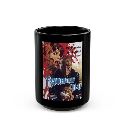 FRANKENSTEIN '80 1972 Movie Poster - Black Coffee Mug-15oz-Go Mug Yourself