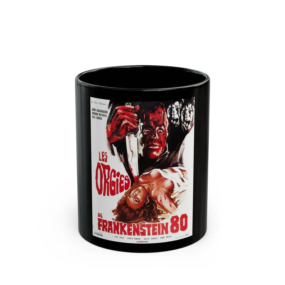 FRANKENSTEIN '80 (FRENCH) 1972 Movie Poster - Black Coffee Mug 11oz - Go Mug Yourself