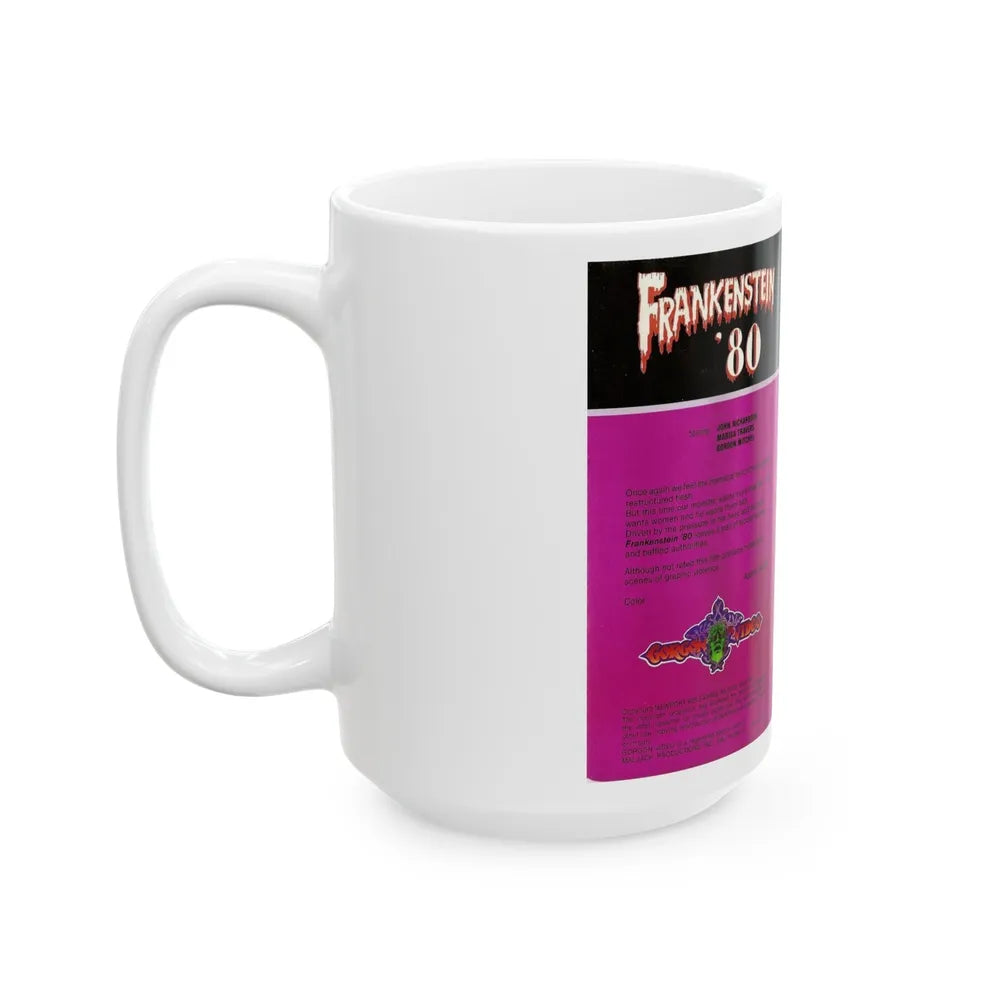 FRANKENSTEIN 80 (VHS COVER) - White Coffee Mug-Go Mug Yourself