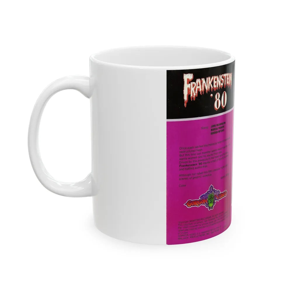 FRANKENSTEIN 80 (VHS COVER) - White Coffee Mug-Go Mug Yourself