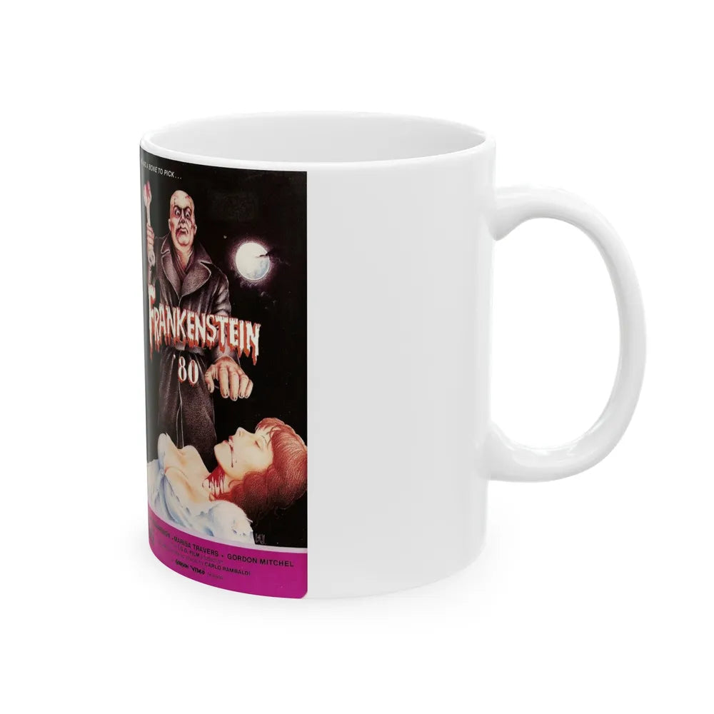 FRANKENSTEIN 80 (VHS COVER) - White Coffee Mug-Go Mug Yourself